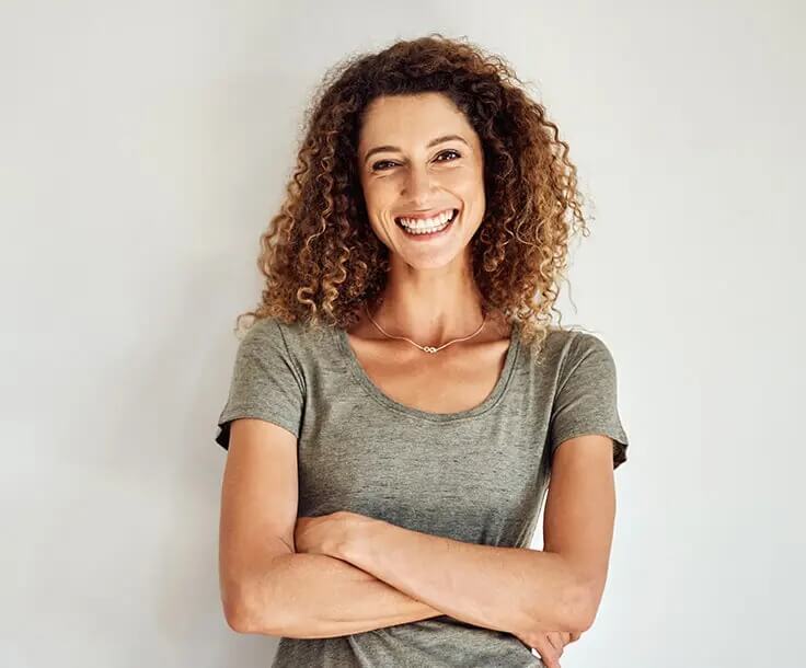 woman smiling