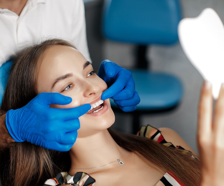 woman at the dentist